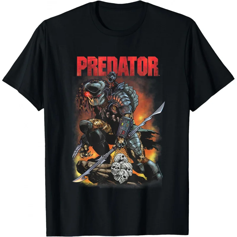 

Predator Ready to Hunt Sci-Fic Alien Gift T-Shirt Horror movie 100% cotton Short Sleeve Graphic clothes All size tops S-6XL