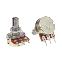 Potentiomètre linéaire de haute qualité WH148 500 Ohm, 2 pièces, arbre de 15mm avec kg et rondelles chaudes