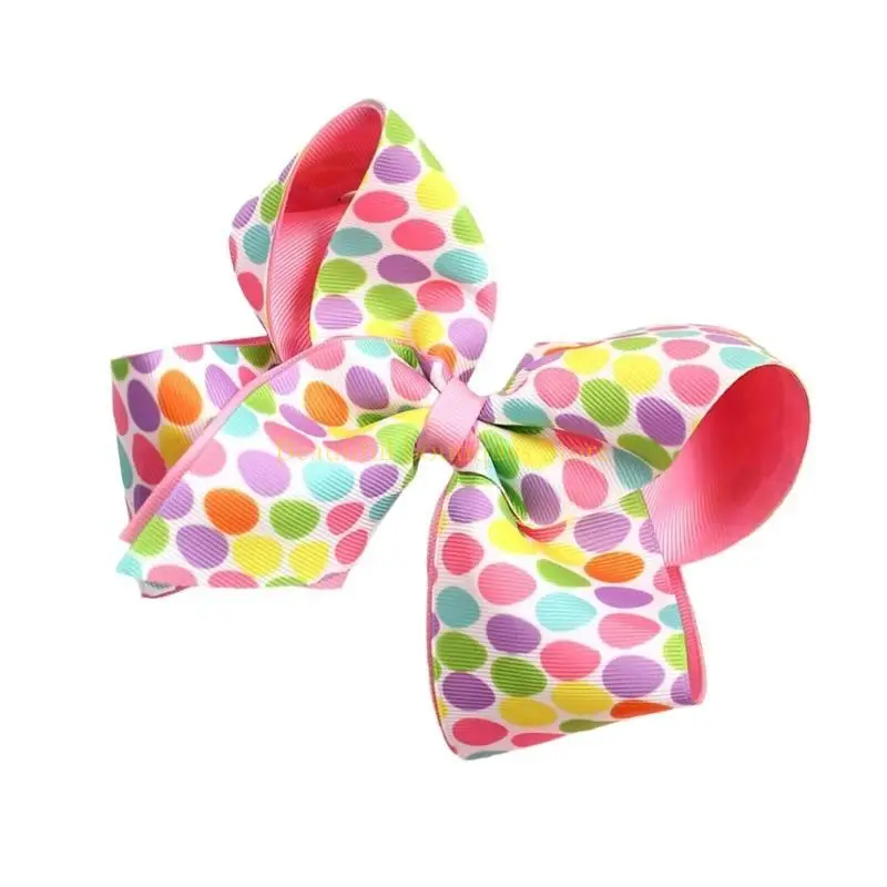 

U4LF Soft Fabric Hair Barrette Easter Bunnies Egg Theme Bowknot Hair Clip for Adults and Kids Great for Easter Party Wear