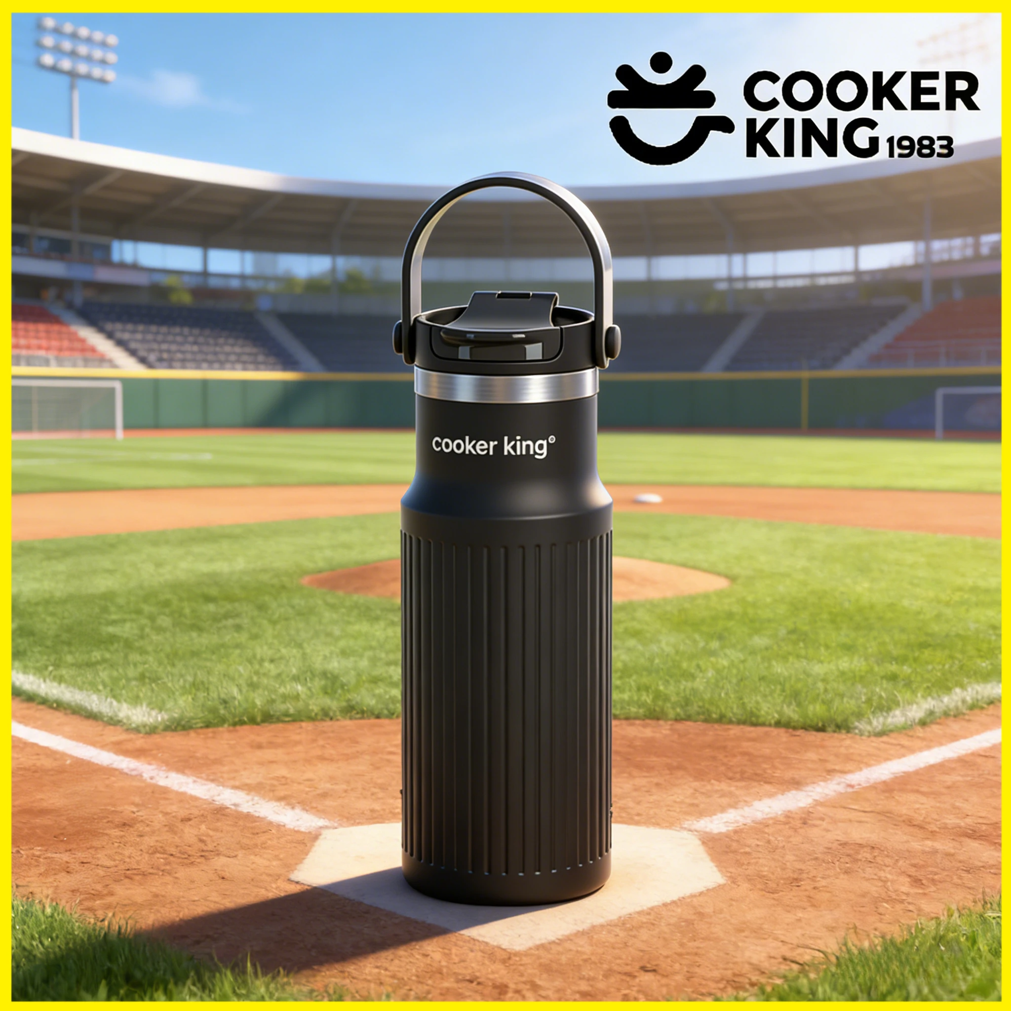 COOKER KING 650 ml Outdoor-Thermoskanne, 316 Edelstahl + PP, großes Fassungsvermögen, Sport-Isolierbecher, Wasserflasche, tragbar, für Studenten
