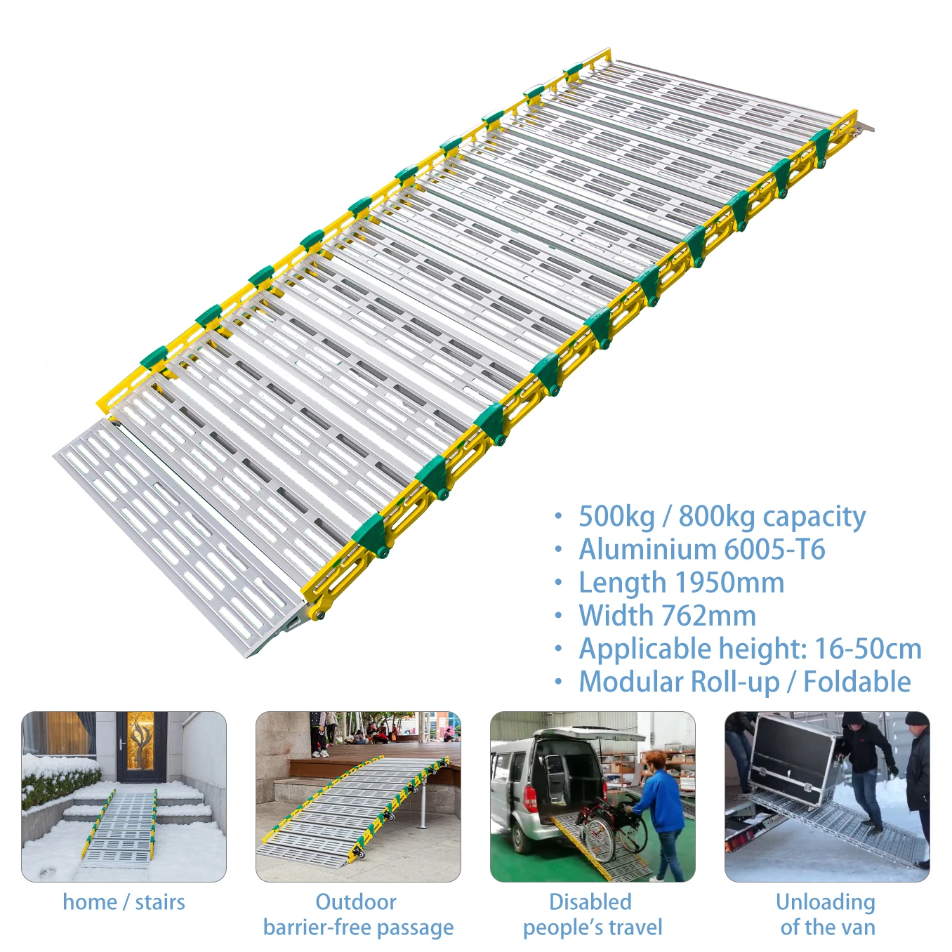 Simplywalk Roll-up Ramp 800kg Width 762mm Sturdy Side Panel Home Access Ramp Strategic Partner Accessibility Ramps ISO 9001