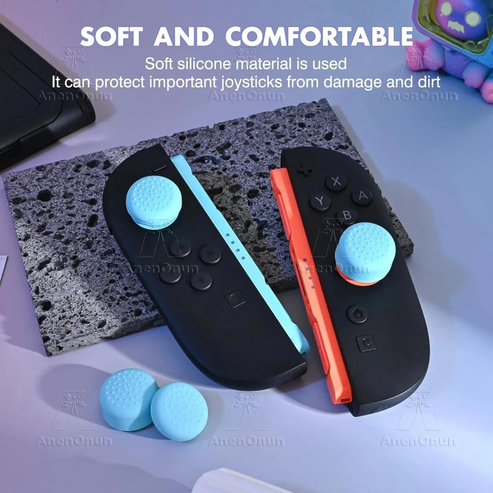 4er-Pack Daumengriffkappen für Switch 2 Premium Analog-Stick Daumenstick Weiche Silikon-Schutzabdeckung Rutschfeste Joycon Joystick-Kappen – Detail 9