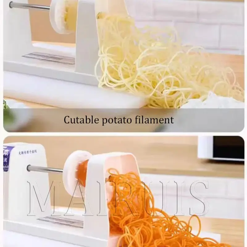 폭포 감자 220V 전기 야채 스파이럴라이저 초퍼 스파이럴라이저 야채 슬라이서 나선형 커팅 스트립 네트 슬라이스