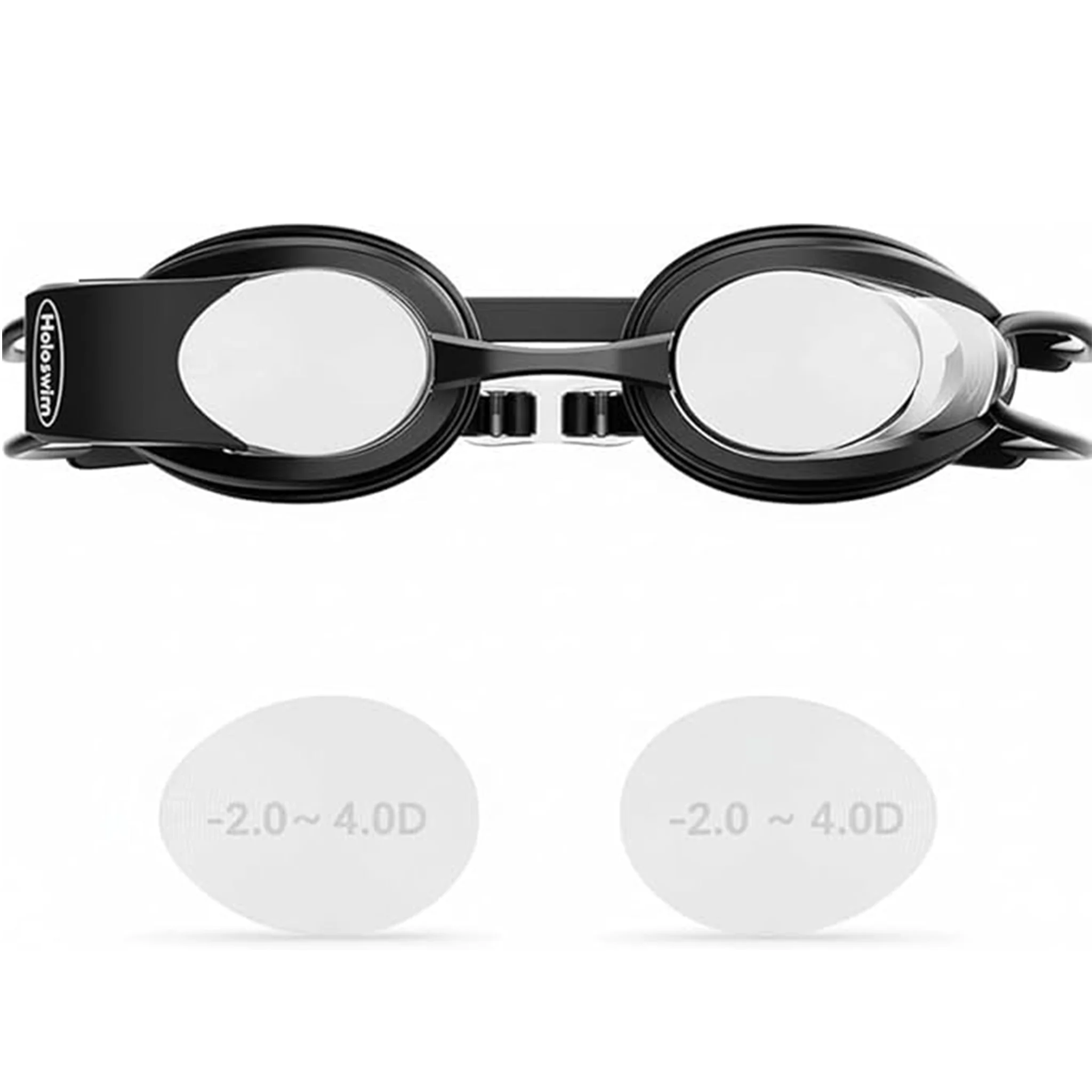 HOLOSWIM Myopia Lens Insert for 2S/2PRO Smart Swim Goggles, Pair Prescription Lens (-5.00D)