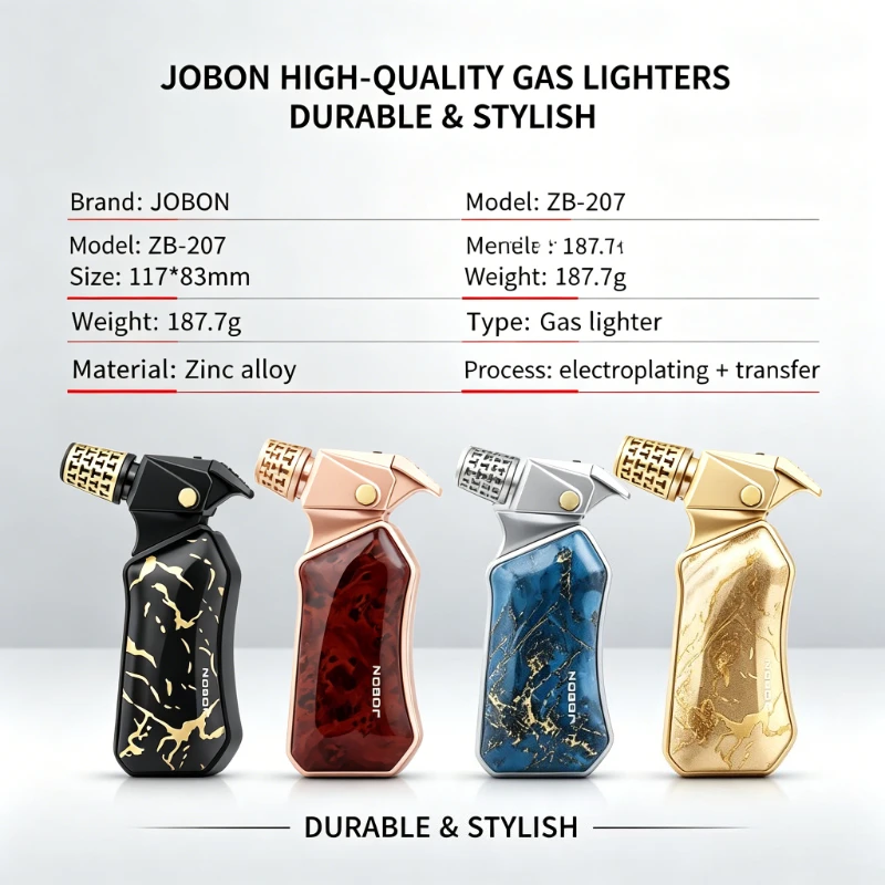 Alloy Cigar Lighter, Safe Lock Protection Structure, Vigorous Blue Flame, Refillable Butane Multifunctional Daily Smoking Gadget