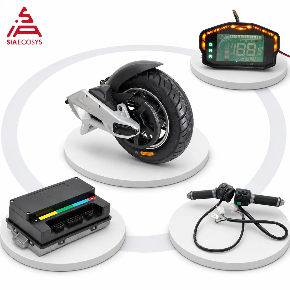 QS 1000W Mid Drive Motor Kit 10 Inch Rim 90 with VOTOL Controller for Electric Motorcycle Scooter Conversion