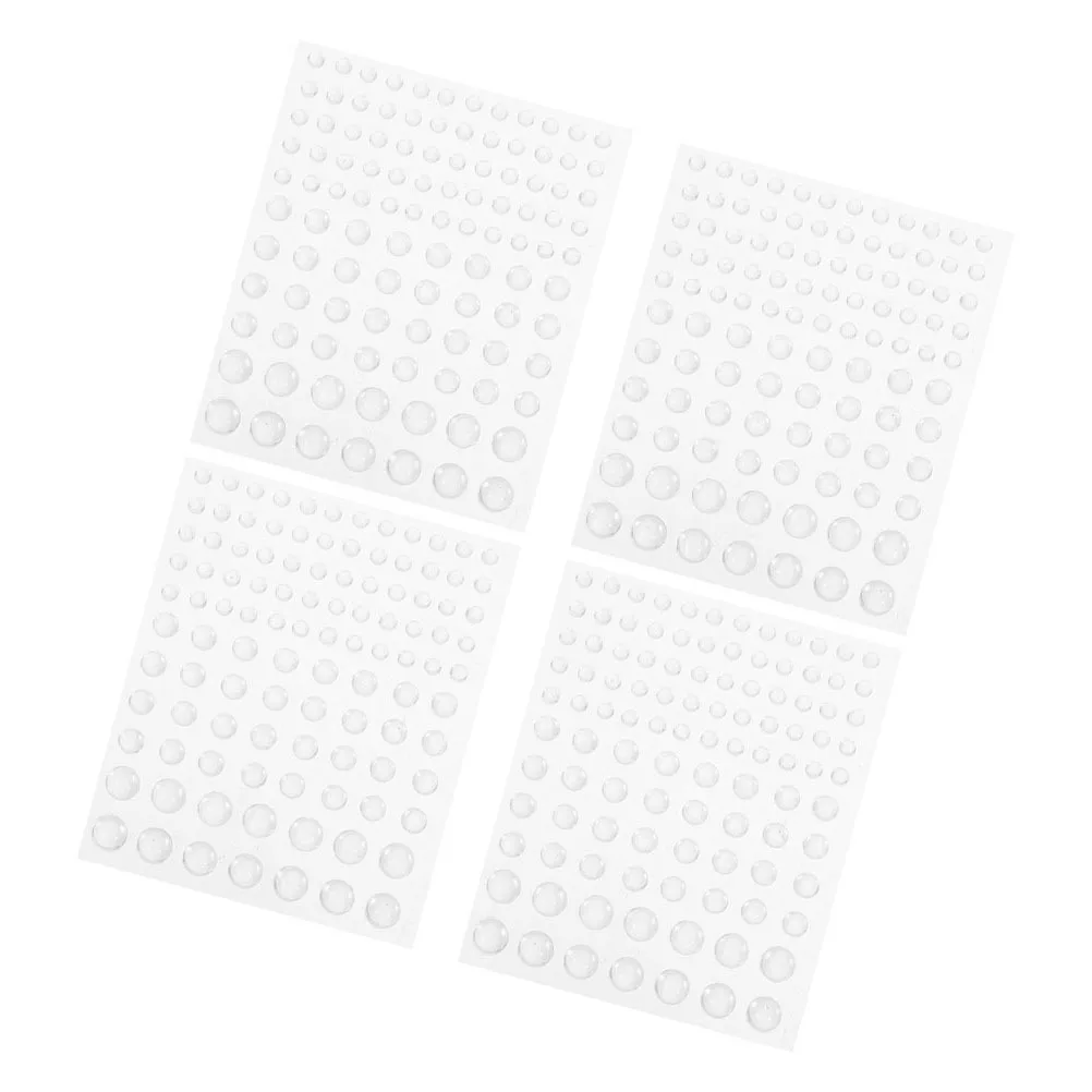 

4 Sheets Transparent Dewdrop Stickers Clear Water Droplets Embellishment Acrylic Scrapbook Card Making DIY Craft