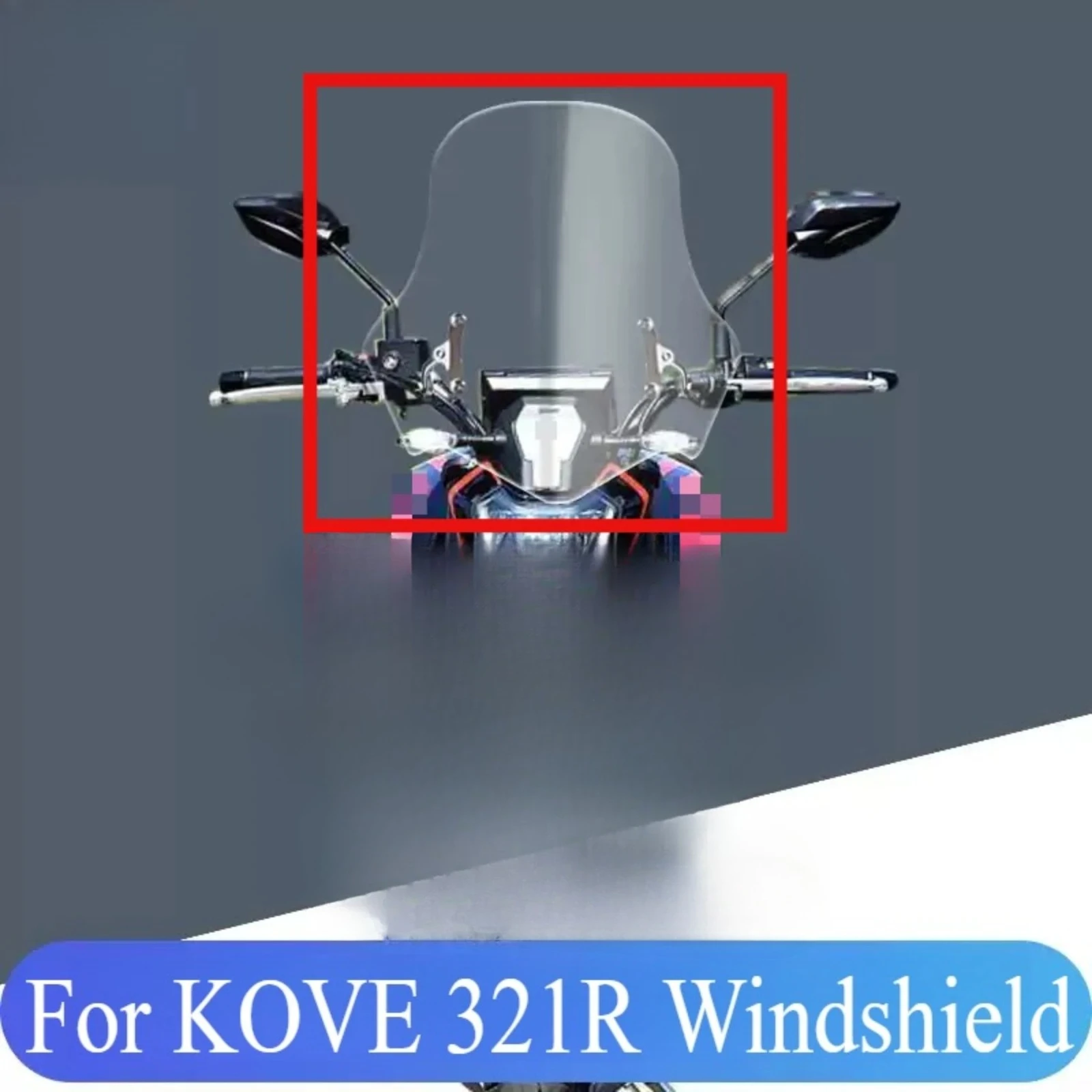 Motorcycle Modified Windshield For KOVE 321R Wind Deflector Heightened Windshield Durable Front Glass Accessories Parts