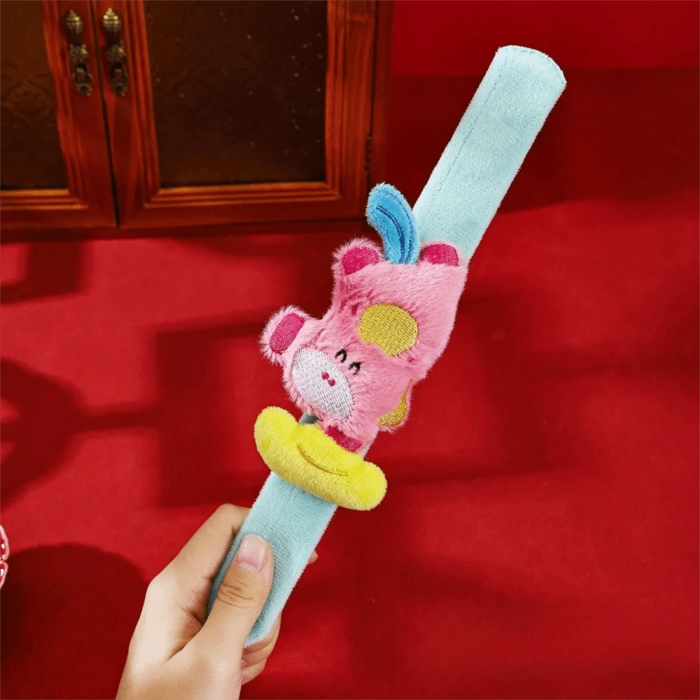 

Cute Plush Slap Bracelets Cartoon Horse Horse Slap Wristband Animal Clap Ring Interactive Toy