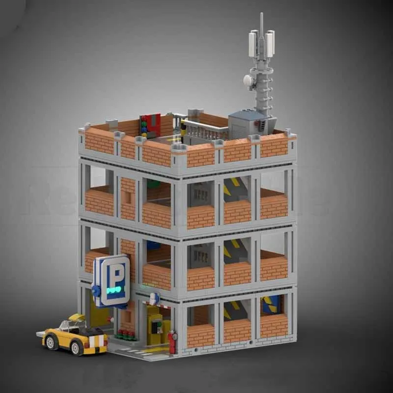 2685pcs MOC Modular Streetscape Modular Parking Deck Modulares Parkhaus Model Building Blocks Construction Toys Christmas Gifts