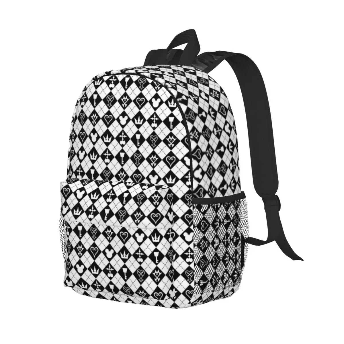 Kingdom Hearts bedrukte lichtgewicht casual schooltas voor school, buiten, winkelen, kantoor 15 inch