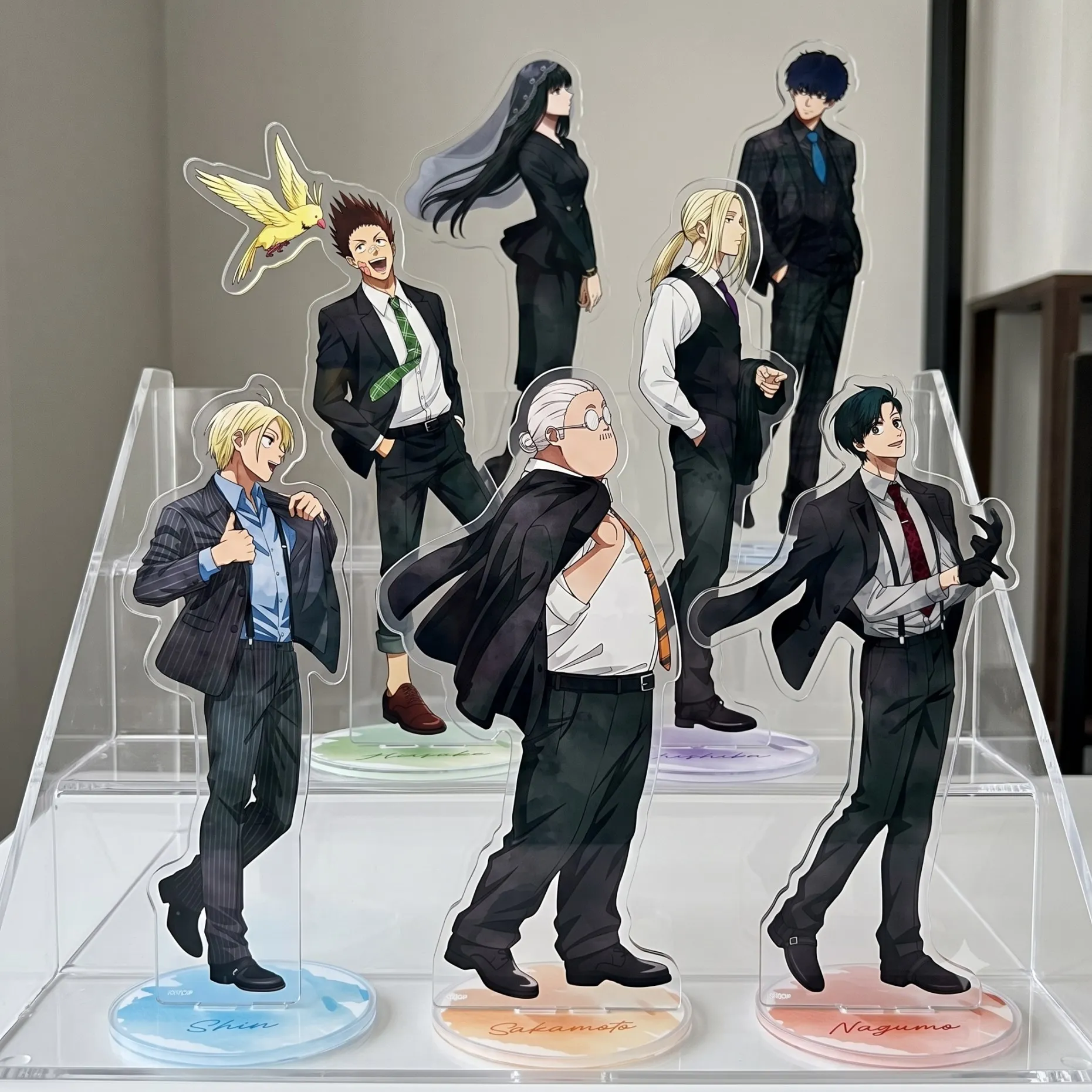 Sakamoto Days SD Shin Nagumo Osaragi Amane 15cm Acrylic Stand Figure Desktop Sign Board Ornament Model Plate Keychain Gift