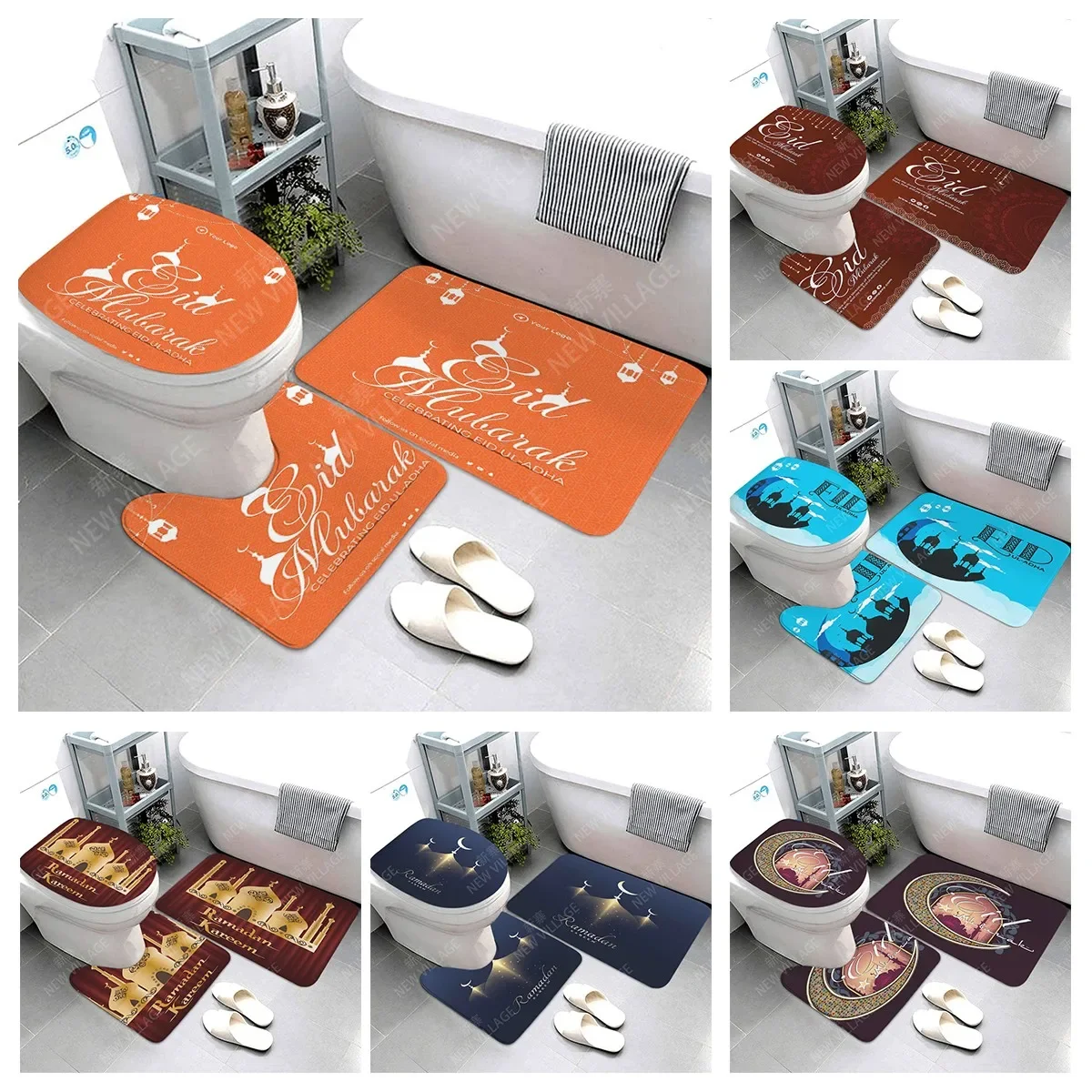 home bathroom floor mats Bath Foot mat modern Castle Magic and Moon bathroom accessories rug Toilet mat Bathtub anti-slip carpet