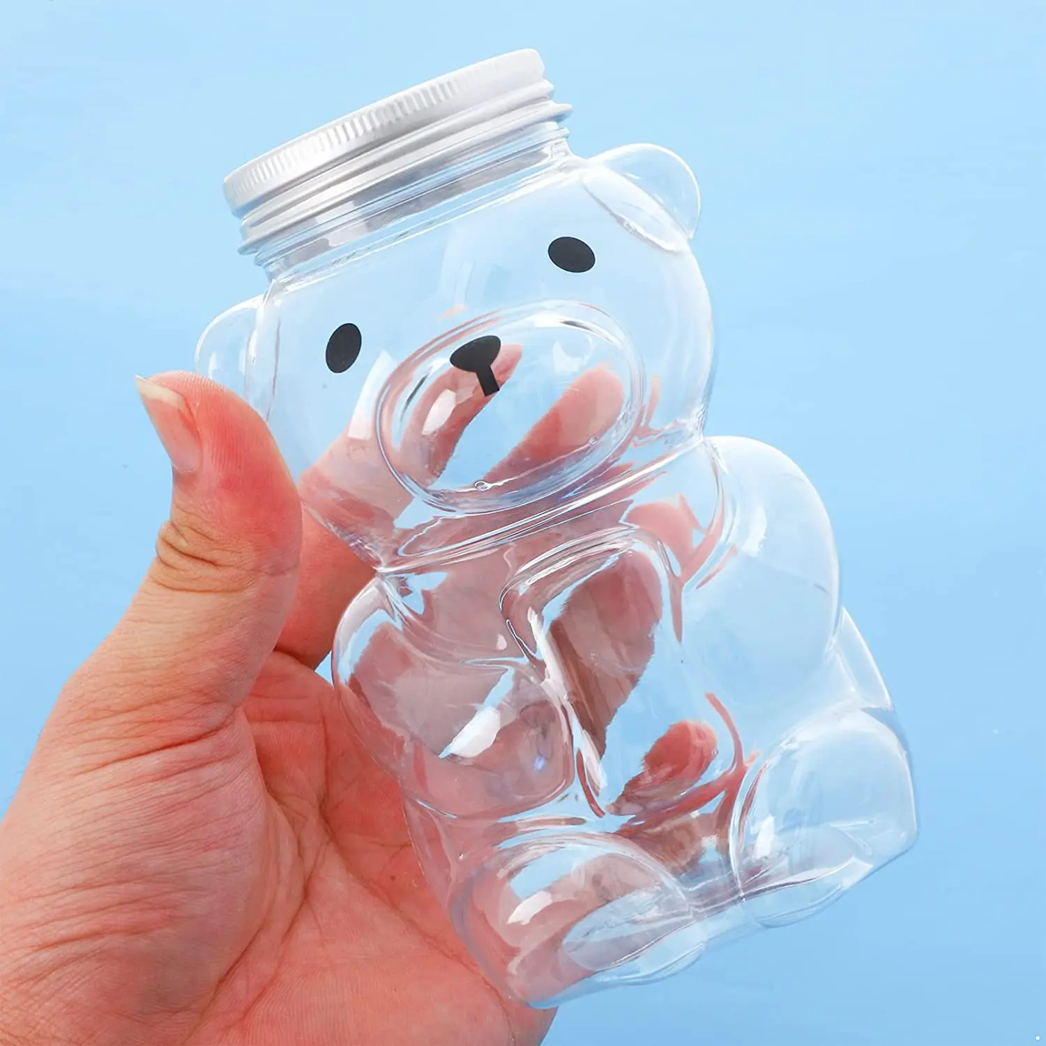 

10Pcs Disposable Drink Bottles Juice Storage Bottles Beverage Milk Tea Bottles Cute Bear Juice Drink Milk Tea Sealed Bottle