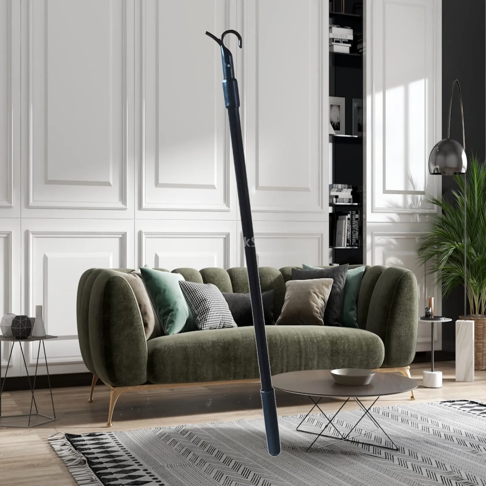 Draw Rod Aluminum Alloy Lockable Telescopic Curtain and Drapery Pull Rod Curtain