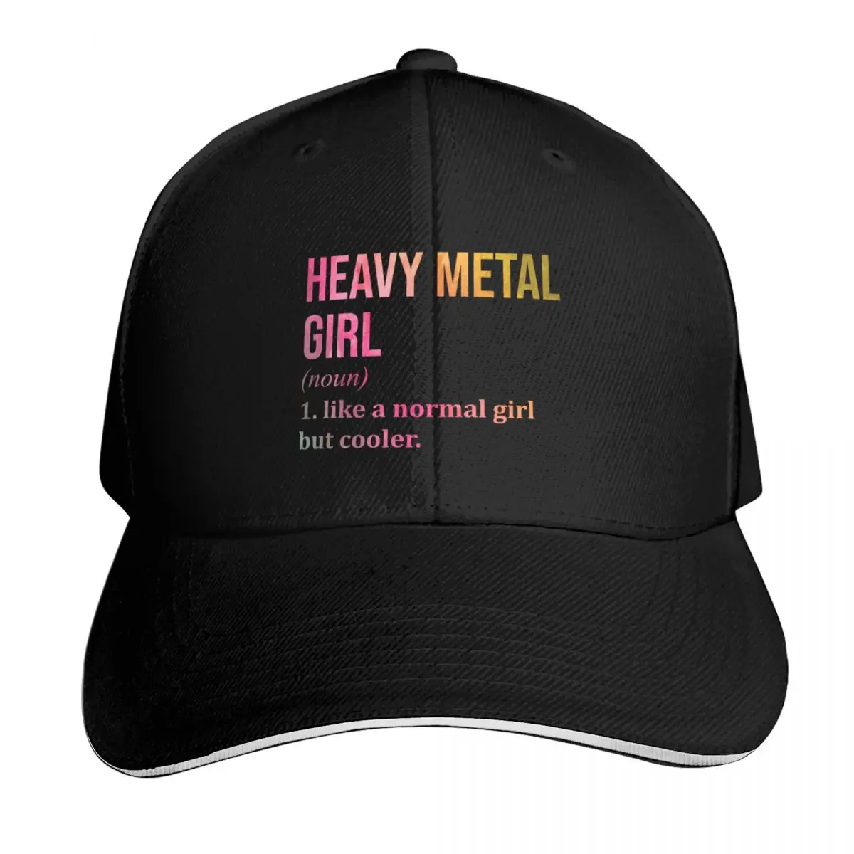 Heavy Metal Girl Definition Heavy Metal in Watercolor Baseball Cap Men Women Casual Summer Sport Sun Cap