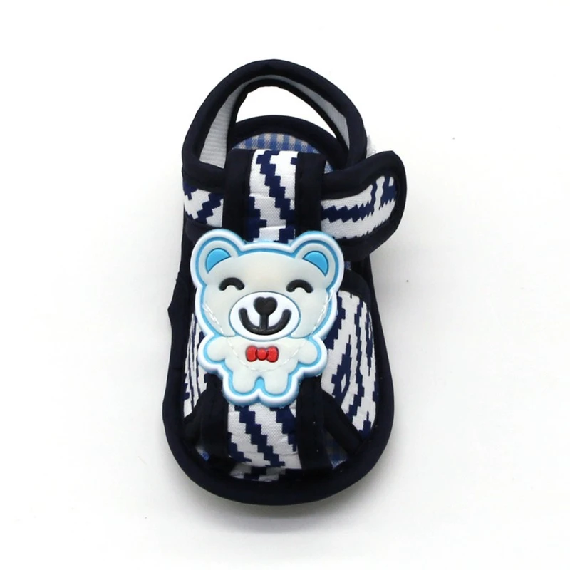 Newborn Baby Boy Girl Shoes Toddler Soft Sole Outdoor First Walker 0-12 Months Summer Cartoon Bear Sandals