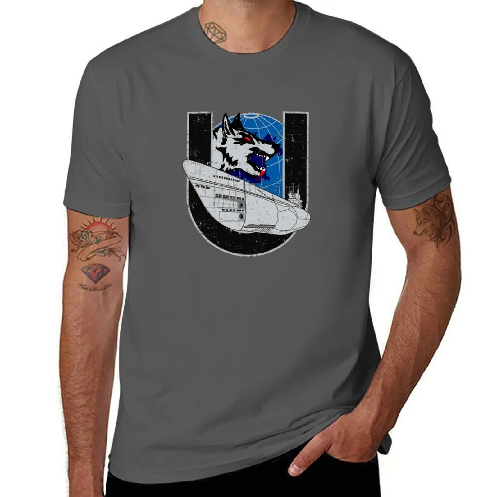 

Mk Wolf U-boat By Grunge 2 Kriegsmarine Style PZD501- T-Shirt Holiday Simple Tee Shirt