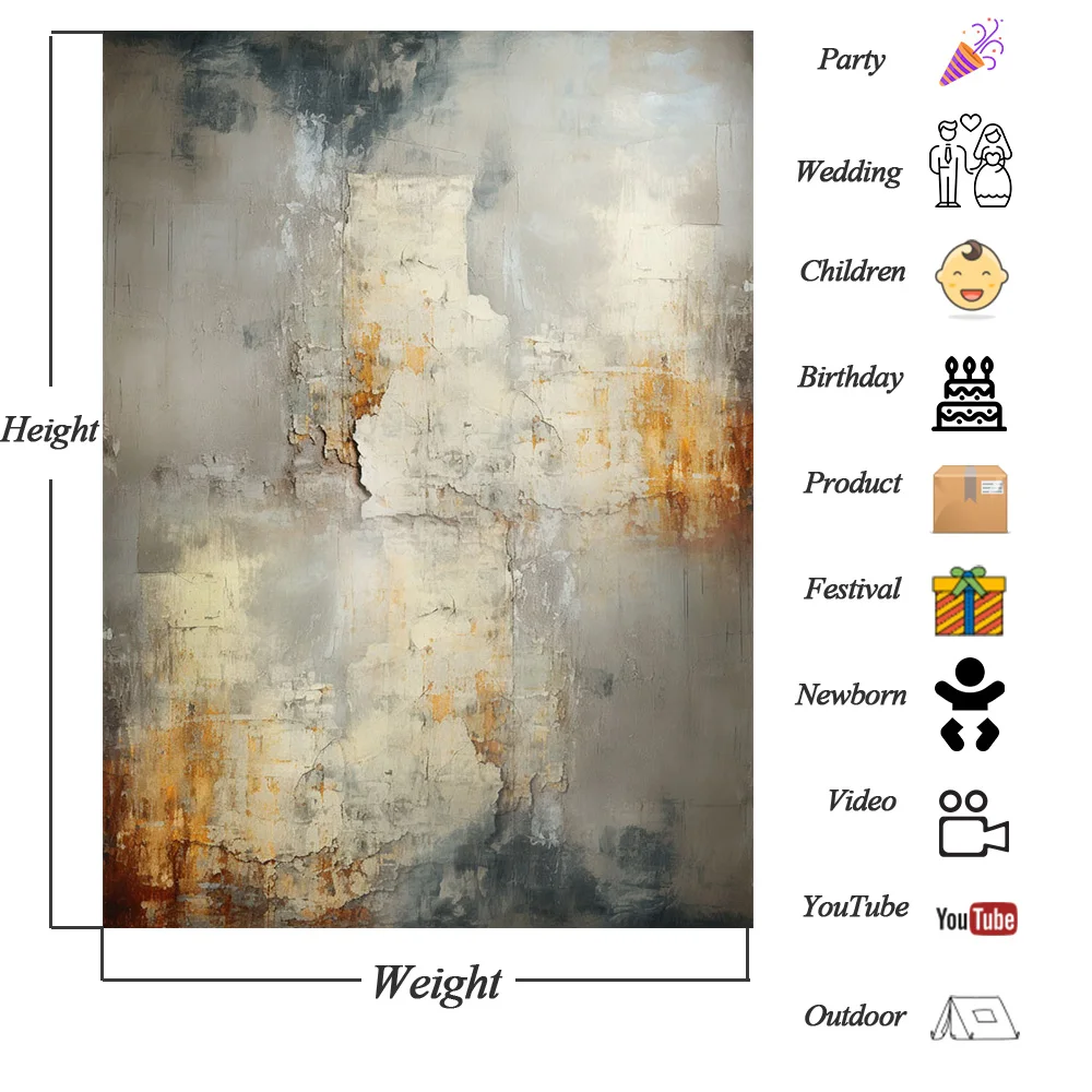 Mocsicka-Estúdio Fotografia Backdrop, parede danificada, mulher maternidade, Retro Art Retrato, Pintura a óleo Textura, Photobooth