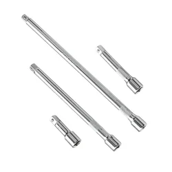 Drive Socket Quarter Inch Extension Bar Set 4pcs Includes 2-inch 3-inch 4-inch 6-inch Extensions Chrome Vanadium Steel