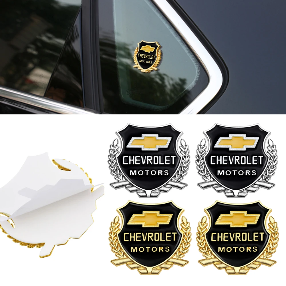 1/2PCS Metal Car Sticker Body Trunk Auto Emblem Decal Accessories For Chevrolet Colorado Cruze Spark Captiva Aveo Camaro Malibu