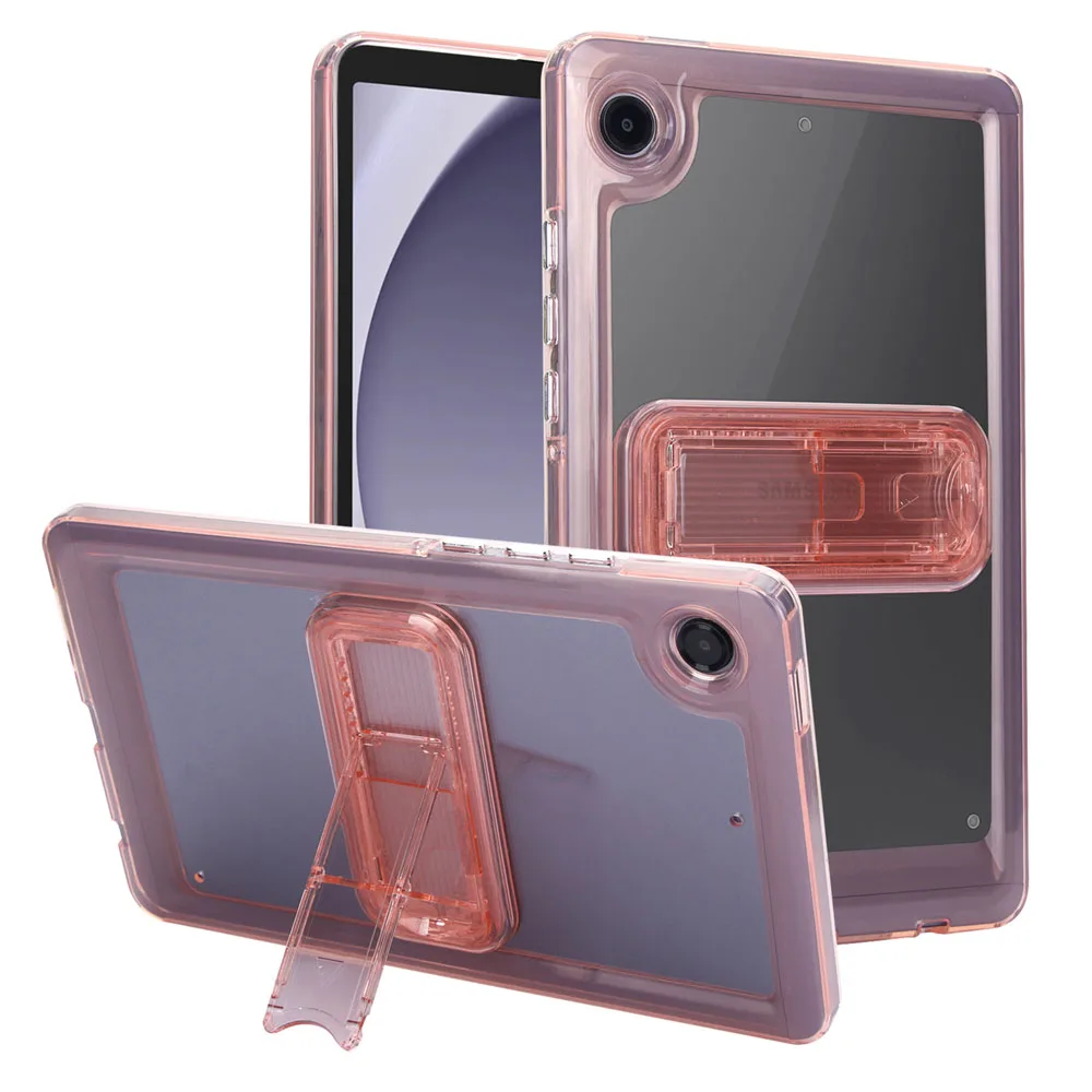 For Samsung Galaxy Tab A9 A11 Plus 11" Case Icy Colors Acrylic TPU Shockproof Protective Shell With Adjustable Kickstand