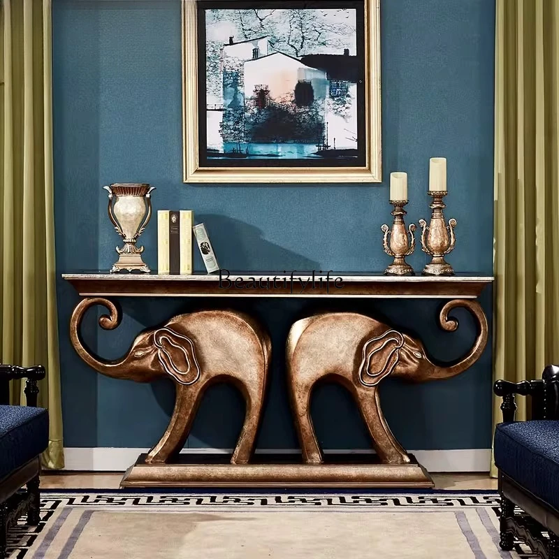 

French retro neoclassical European entrance table American decorative foyer cabinet