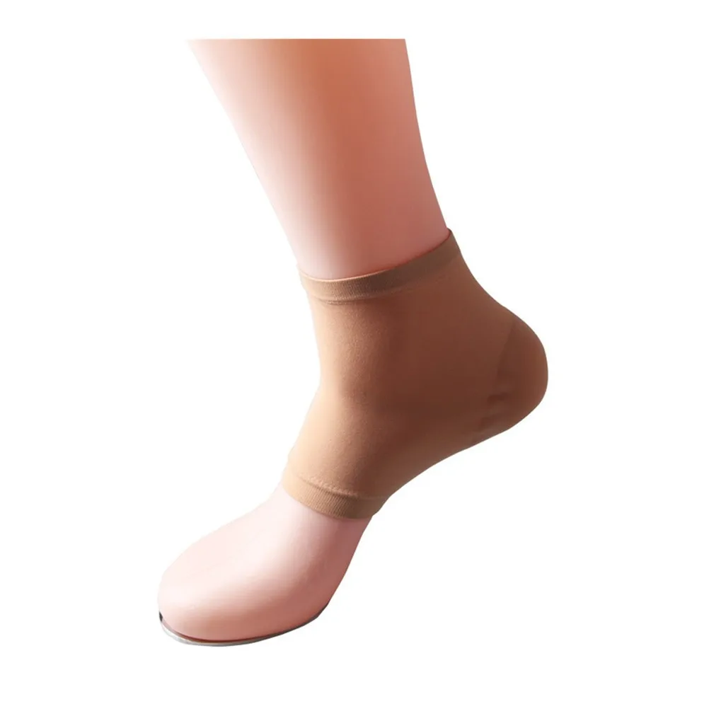 

Heel Protection Cushion Sleeve Skin Color Size M Stretchy Breathable Fabric Cushions Achilles Tendon Relieves Pressure Fits