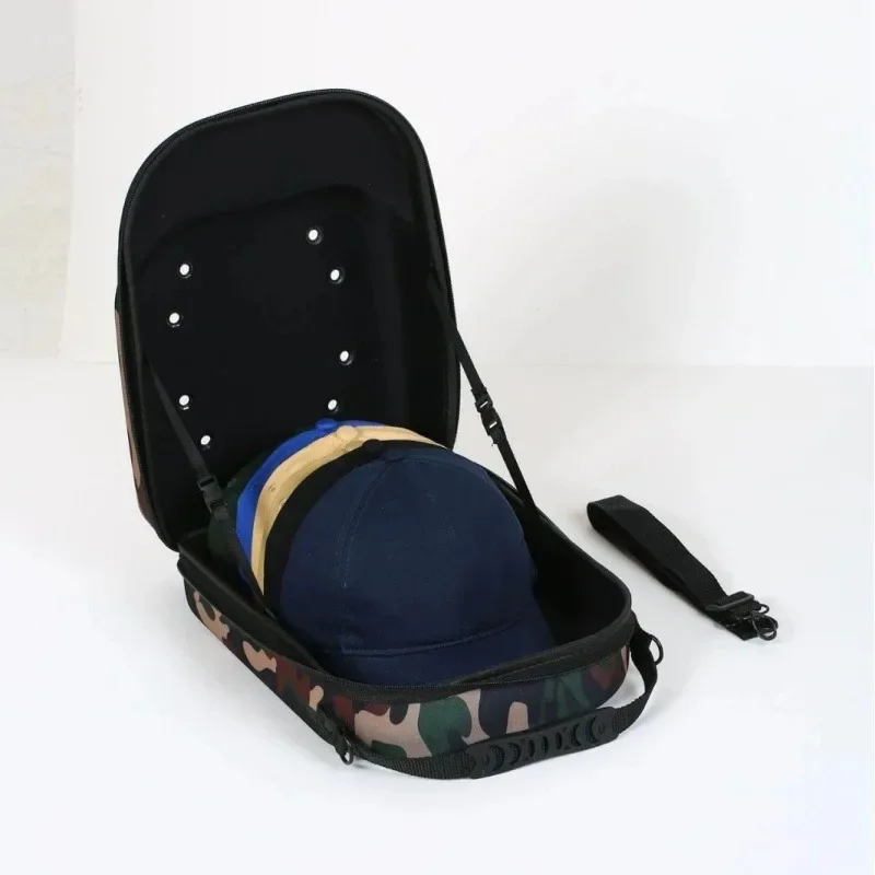 Portable outdoor travel hat carrier case caps storage hard shell hat protective box hat travel case baseball cap carrying bag view 5