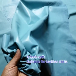 0.6mm Sky Blue Sheepskin.First Layer Leather.Real Leather Fabric.Handmade DIY For Leather Skirt.Leather Pants.Whole Sheepskin
