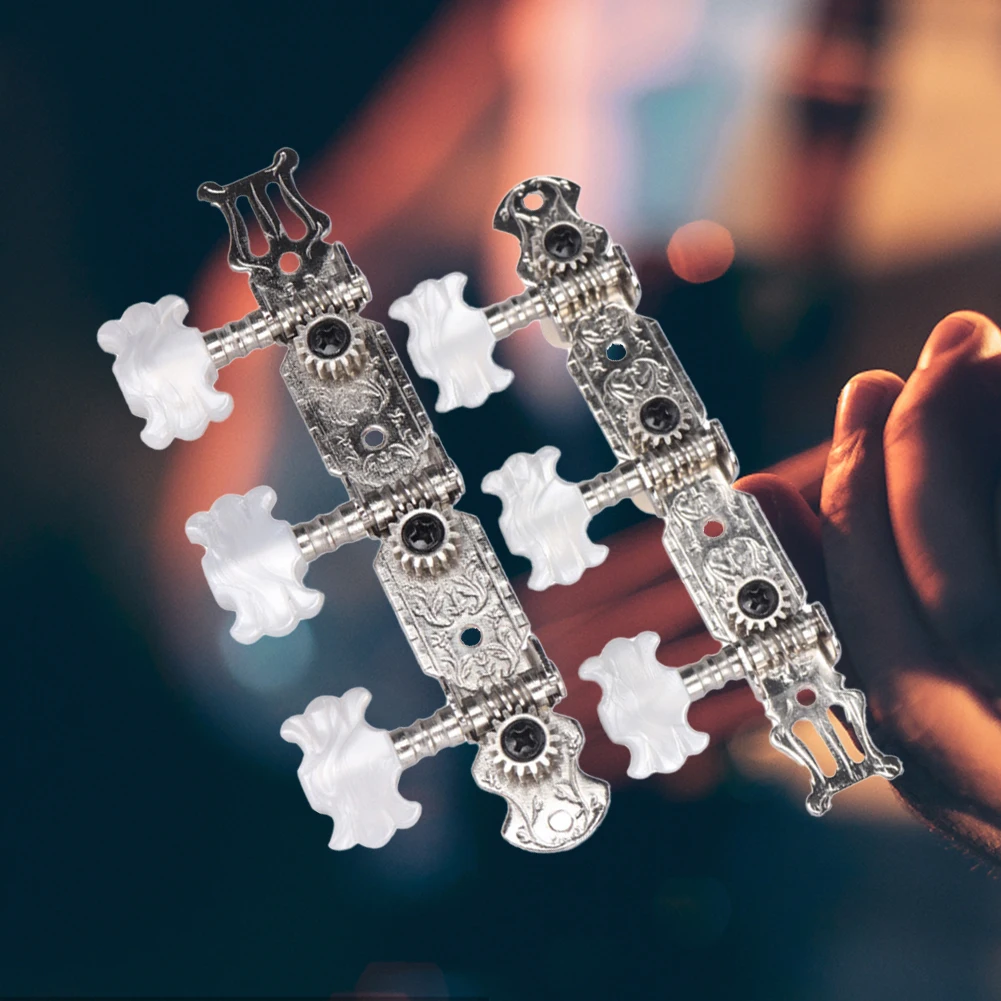 อะไหล่เปลี่ยนหัวจูงกีตาร์คลาสสิก ตัวปรับเสียงกีตาร์ ติดตั้งง่าย อุปกรณ์เสริมเครื่องดนตรี