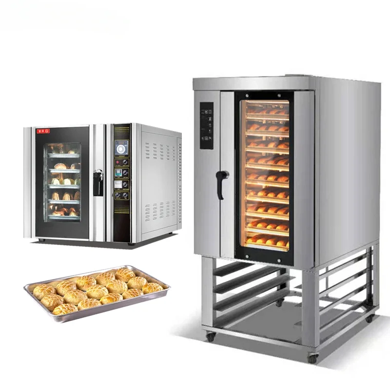 Gas/Electric 5 Trays Kitchen Chefs Industrial Ovens Combi Steam Oven Baking Commercial Convection for Bakery Cake Bread Snacks