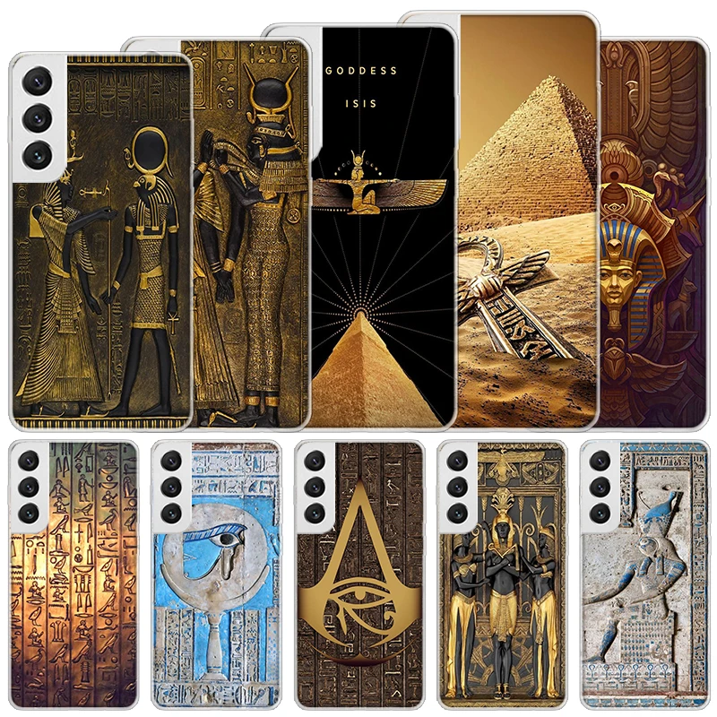 Egypt Nefertiti Anubis Ankh Pharaoh Soft Case For Samsung Galaxy M12 M21 M30S M31 M32 M51 M52 Phone Cover Note 8 9 10 + 20 Ultra