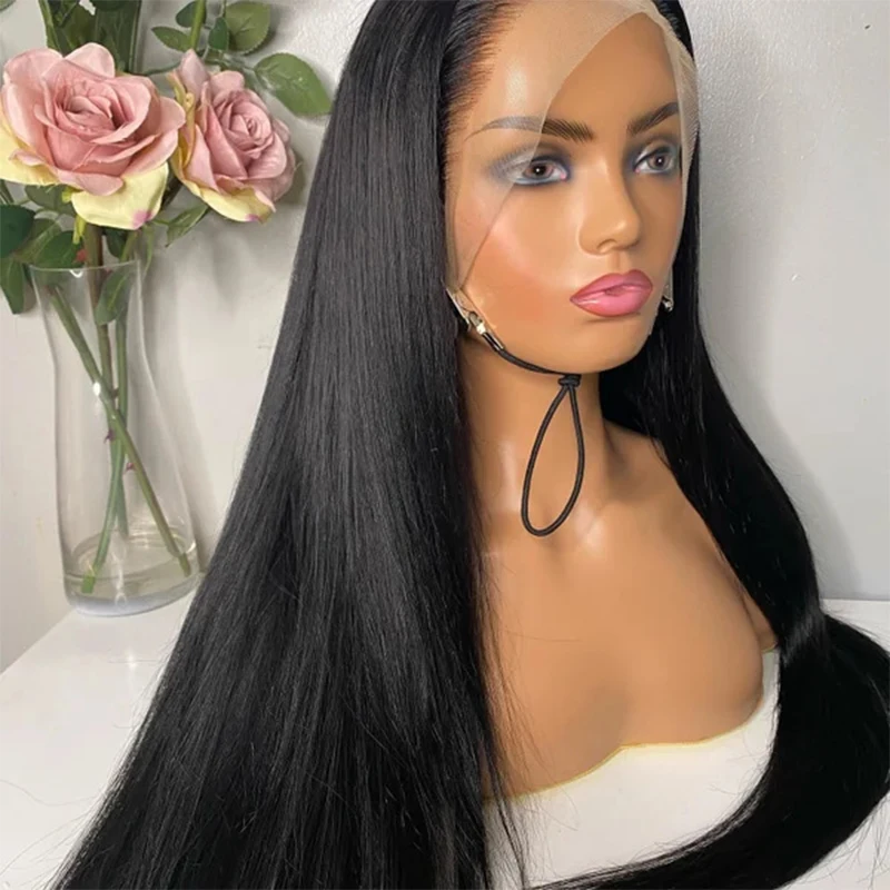 13*4 Lace Front Wigs Straight Wigs High Quality Synthetic Hair Wigs Good Texture Black Wig for Women Daily Use Heat Resistant