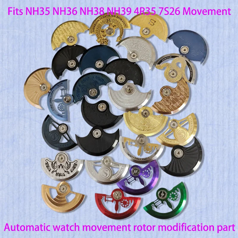 

NH35 Watch Movement Automatic Pendulum Rotor Fits NH34 NH35 NH36 NH38 NH39 NH70 4R 7S 6R Movement Men Watch Replace Part