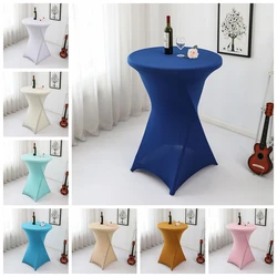 Cocktail Spandex Table Cover Cloth, Round, Birthday Party Show, Wedding, High Bar, Hotel Decoration, 60cm, 80cm