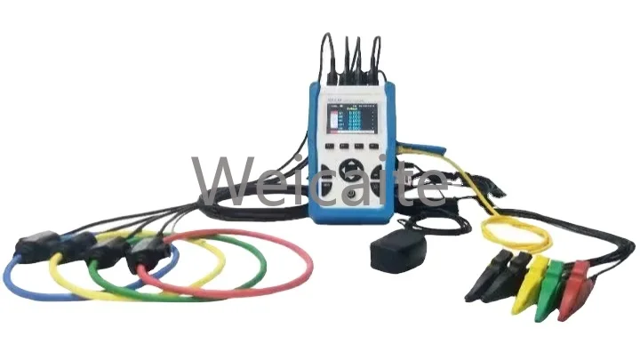 Handheld Power Quality Analyzer Detection of Harmonics Power Unbalance Current Power with Sensor Kits & Cable Assemblies