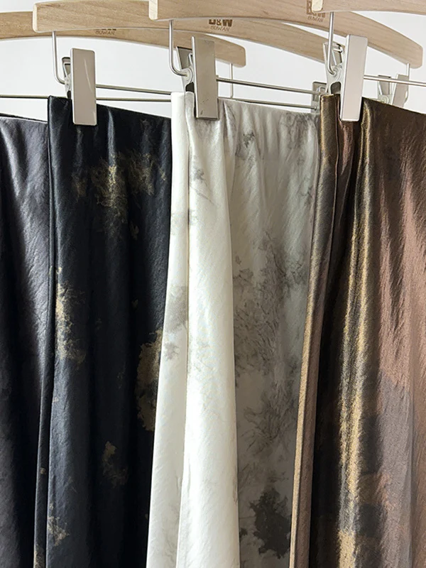 

Retro Jacquard Slim Fit Fi Tail Skirt High Waist Women's Faion Long Skirt High Waist Embroidery A-Line Skirt