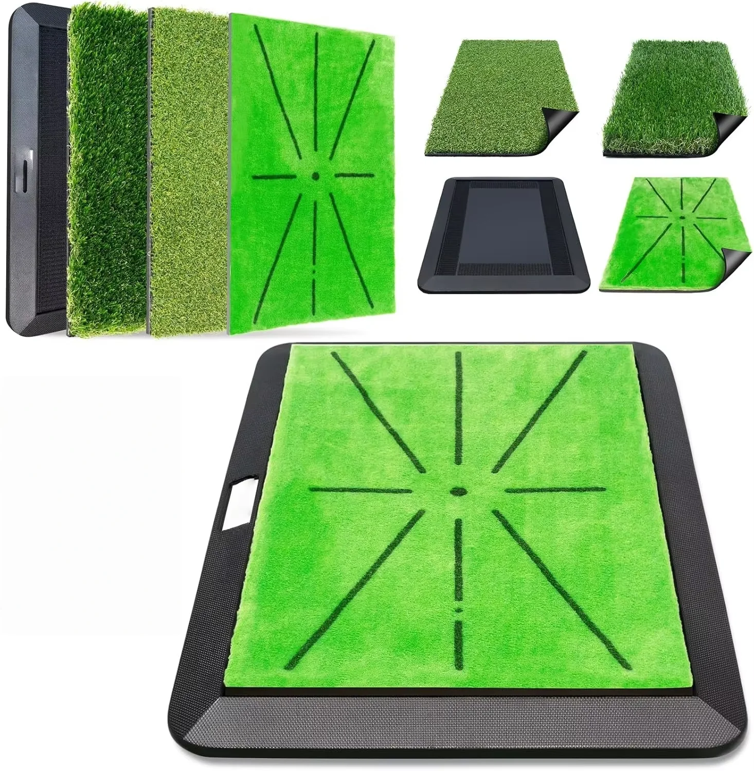 

Golf Hitting Mats Training Equipment, Golf Practice Mat with Instant Swing Path Feedback