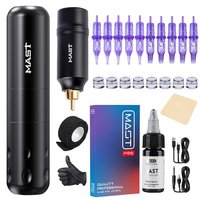 Mast Tattoo Driving Machine Structure 3.5mm Stroke Mast Mini Battery Cartridge Needles Kit Tattoo Supplies Wireless Set Supply