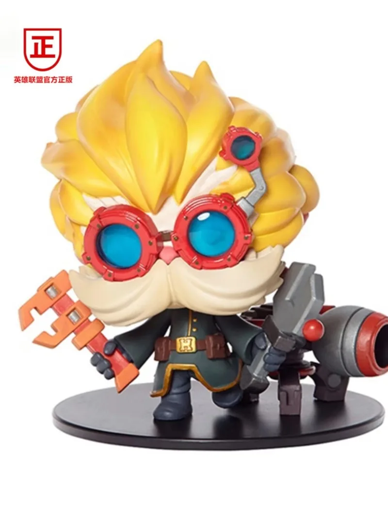 Original LOL League of Legends Heimerdinger Q Version Action Figure Model Desktop Ornaments Kids Gift in Stock