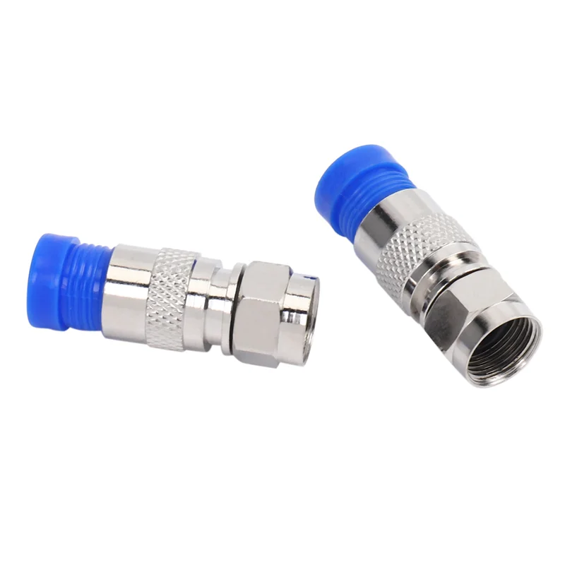 

Компрессионные разъемы RG6 Y42A-200PCS для коаксиального кабеля, водонепроницаемые, F-разъемы, коаксиальные RG6