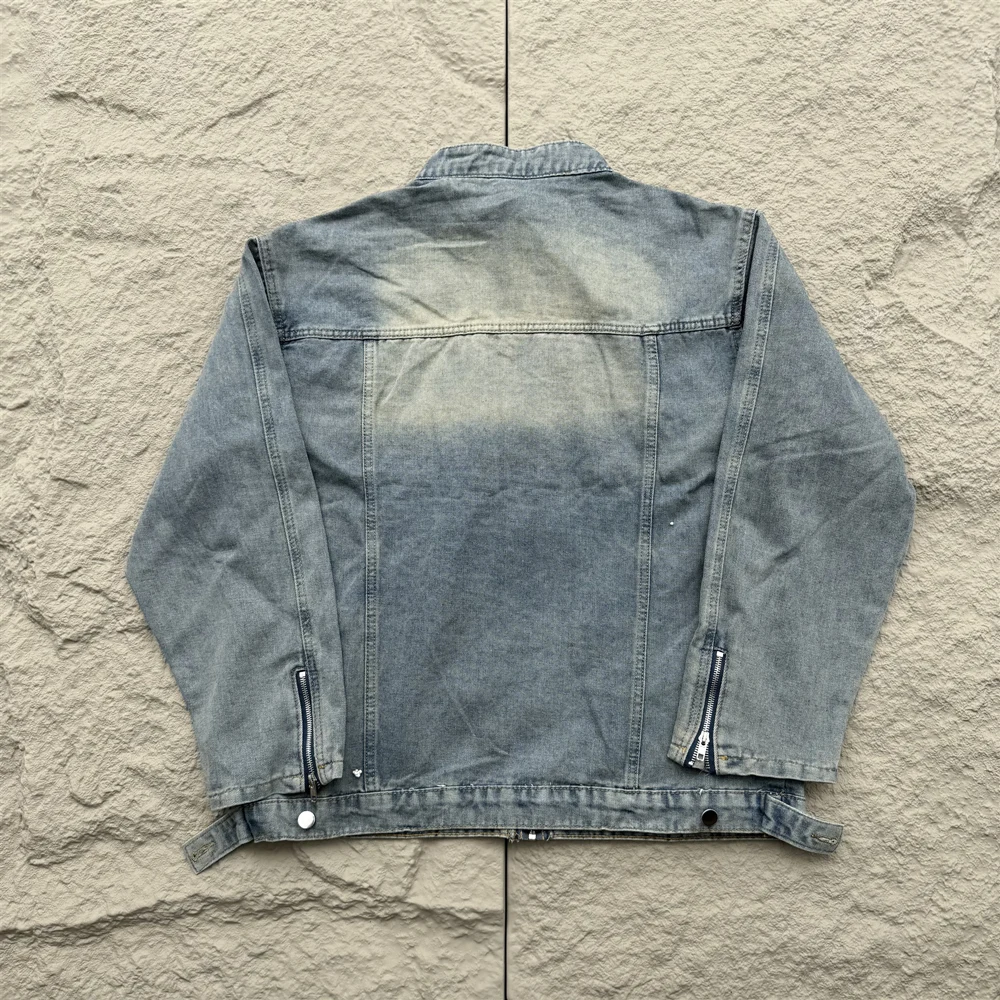 KUCLUT Moda Stile Americano Streetwear Qualità Top Allentato Oversize Cappotto Casual Abbigliamento Vintage Giacca di Jeans Uomo Donna