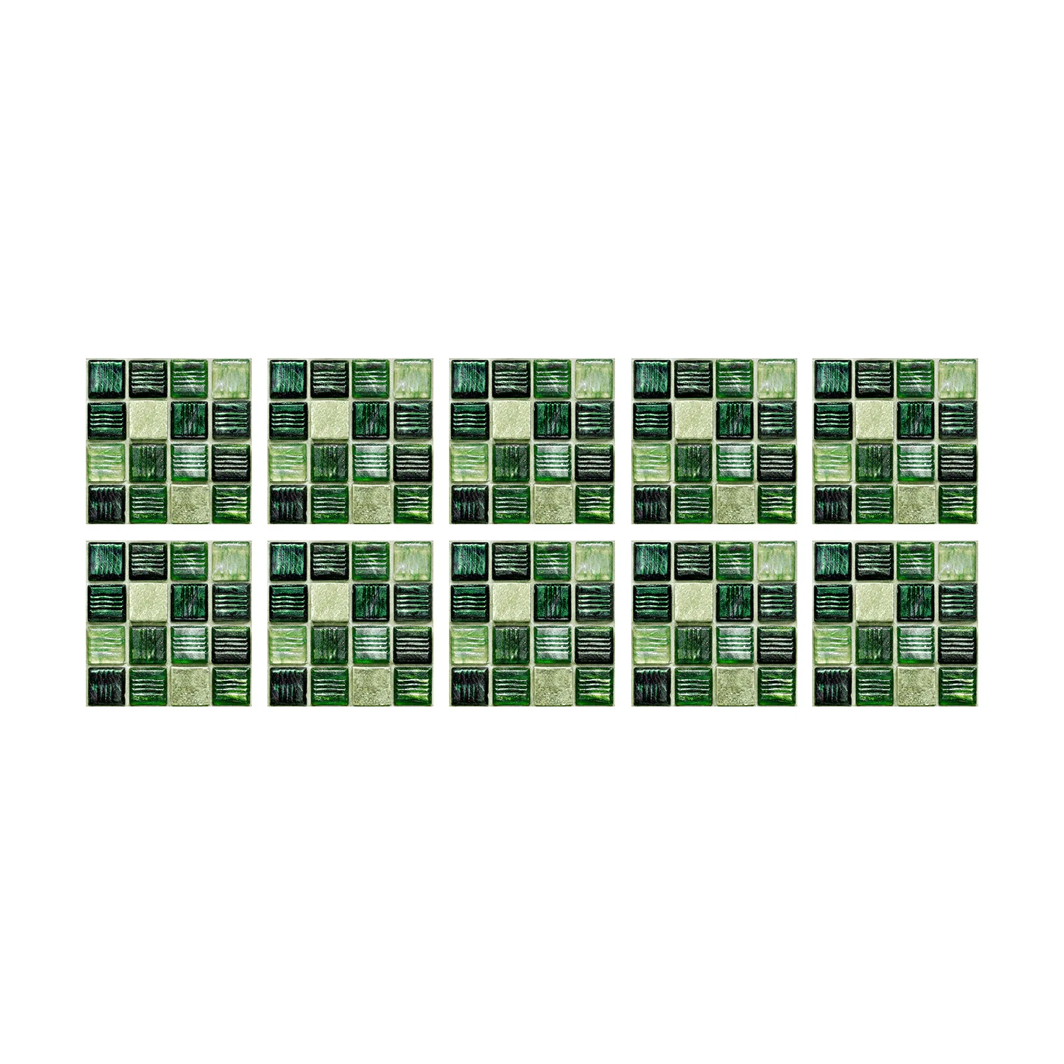 10pcs 10x10cm Waterproof Mosaic Wall Stickers Peel&Stick PVC Kitchen Oil-Proof Backsplash Bathroom DIY Home Renovator