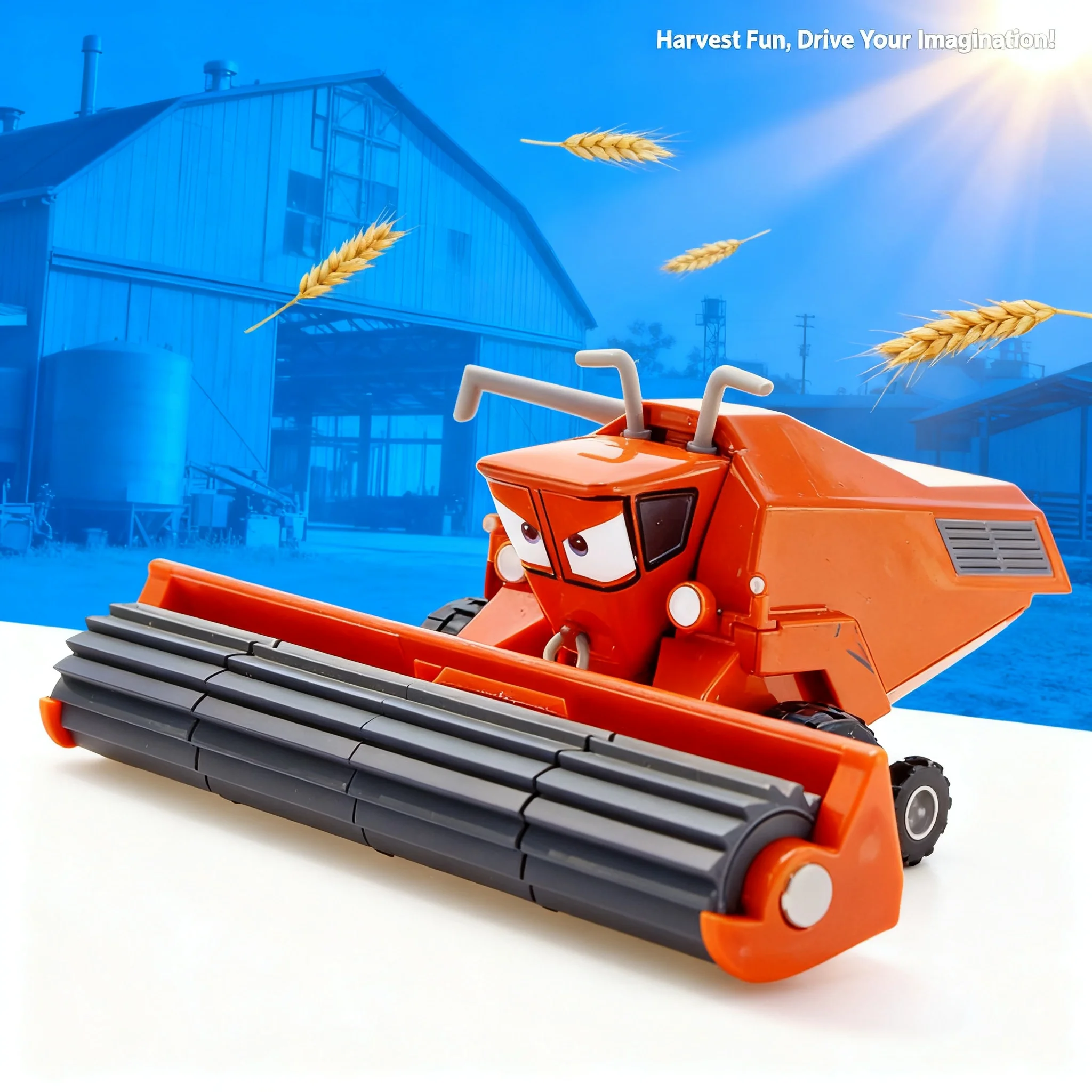 Alloy Kids Toy Car Super Car Harvester Frank Flank Lawn Mower Cross Border Racing Car Nursery Vehicle
