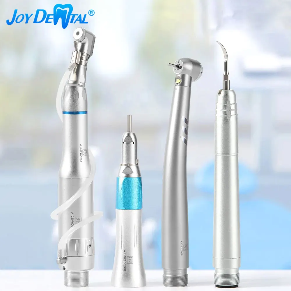 JOY DENT Dental Air Scaler High Speed and Low Handpiece Kit LED Integrate E-generator Handpiece Set 2 hole 4 hole Dentistry Tool