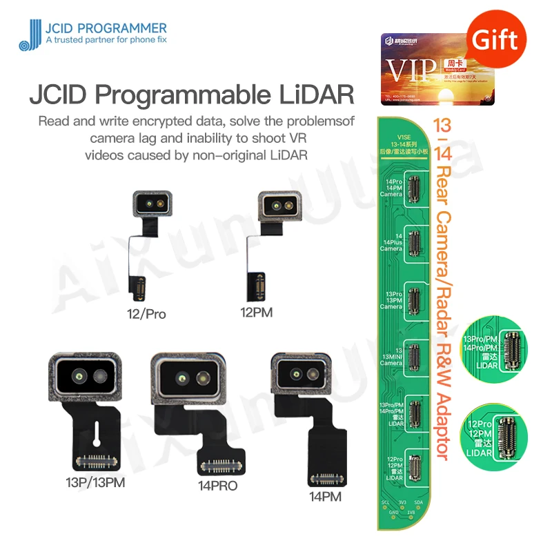 JCID V1SE V1SPRO Programmable LiDAR Cable For iPhone 12-14 Pro Max Fixes Camera delay inaccurate ranging 3D VR Scanning Repair