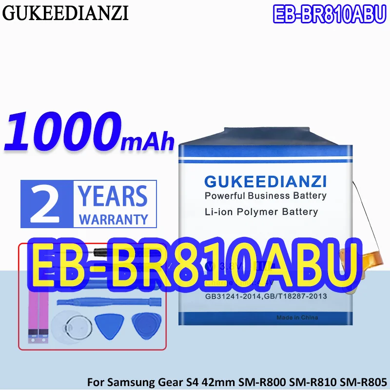 

High Capacity GUKEEDIANZI Battery 1000mAh For Samsung Gear Buds Plus EP-QR170 EB-BR170 S4 46mm 42mm SM-R800 SM-R810 SM-R805