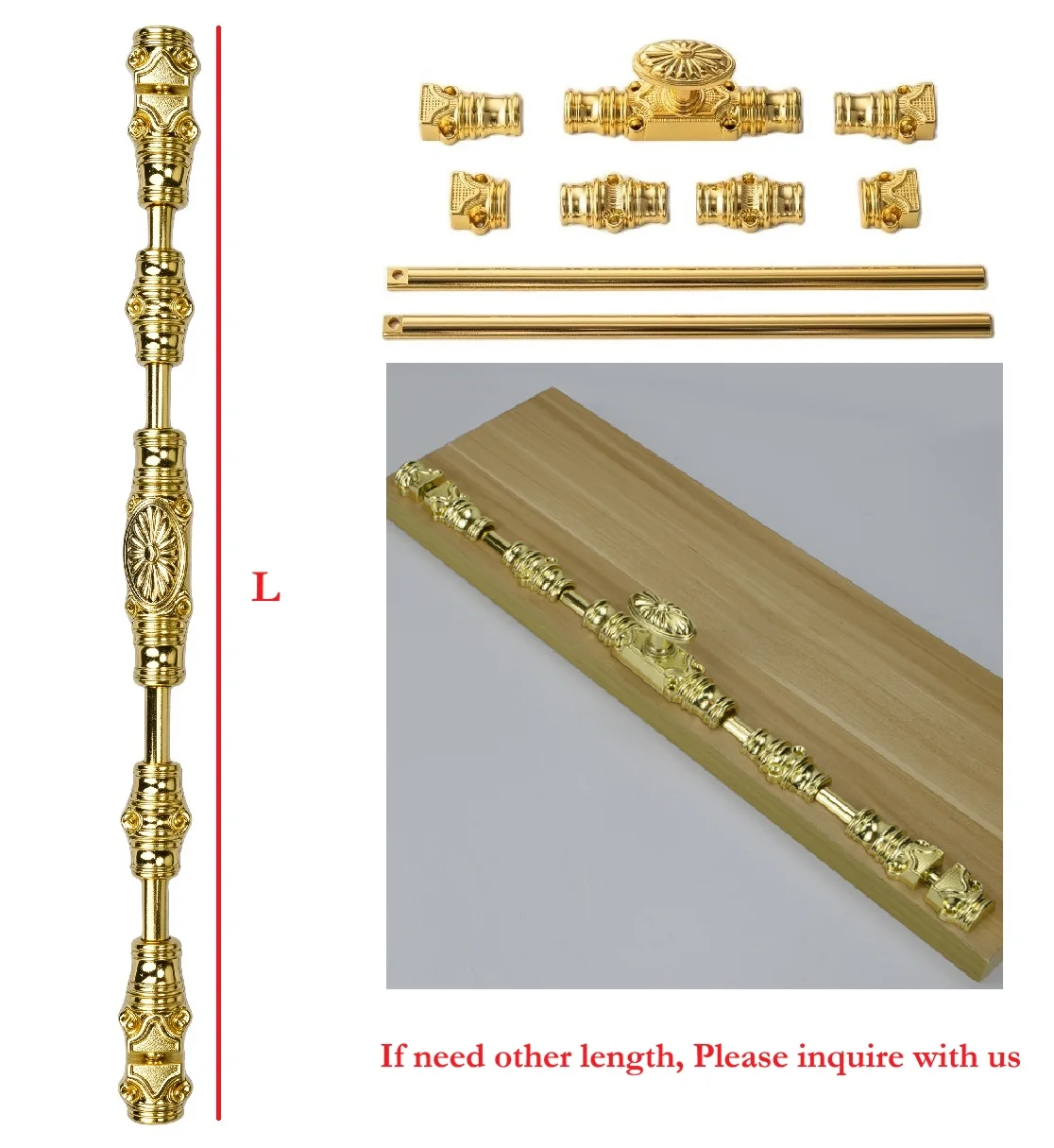 Zinc Alloy French Up Bottom Door Cremone Bolt Security Latch Lock Vintage Antique Cabinet Silver Gold Bronze Matte Black