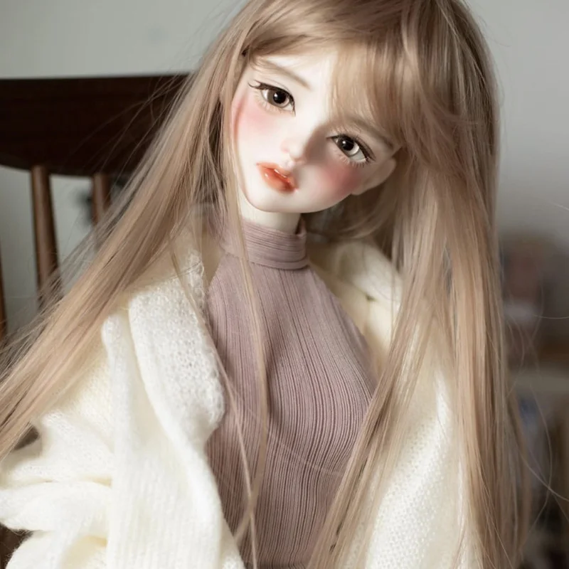 New Style 1/3 1/4 1/6 1/8 Long  Straight Style Hair High Temperature Wire BJD Doll Wig Hair